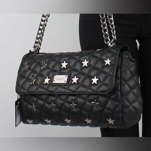 Liu Jo Quilted Shoulder Bag with Star Studs & Chain Strap